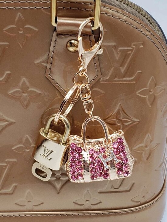 Authentic Louis Vuitton Lock & Key with Unbranded Bag Charm, Keychain - Picture 2 of 7